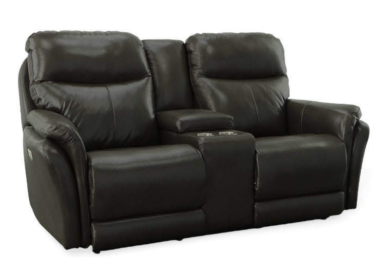 72585B Power Headrest and Lumbar Reclining Loveseat with Console