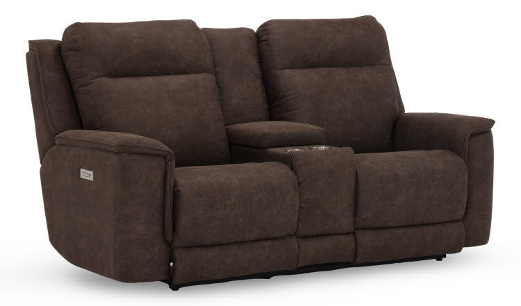 86885B Power Headrest Reclining Console Loveseat