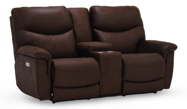 94685B Power Headrest and Lumbar Dual Reclining Console Loveseat