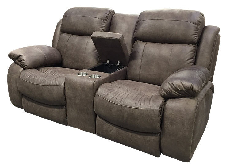 95385B Power Headrest and Lumbar Reclining Console Loveseat