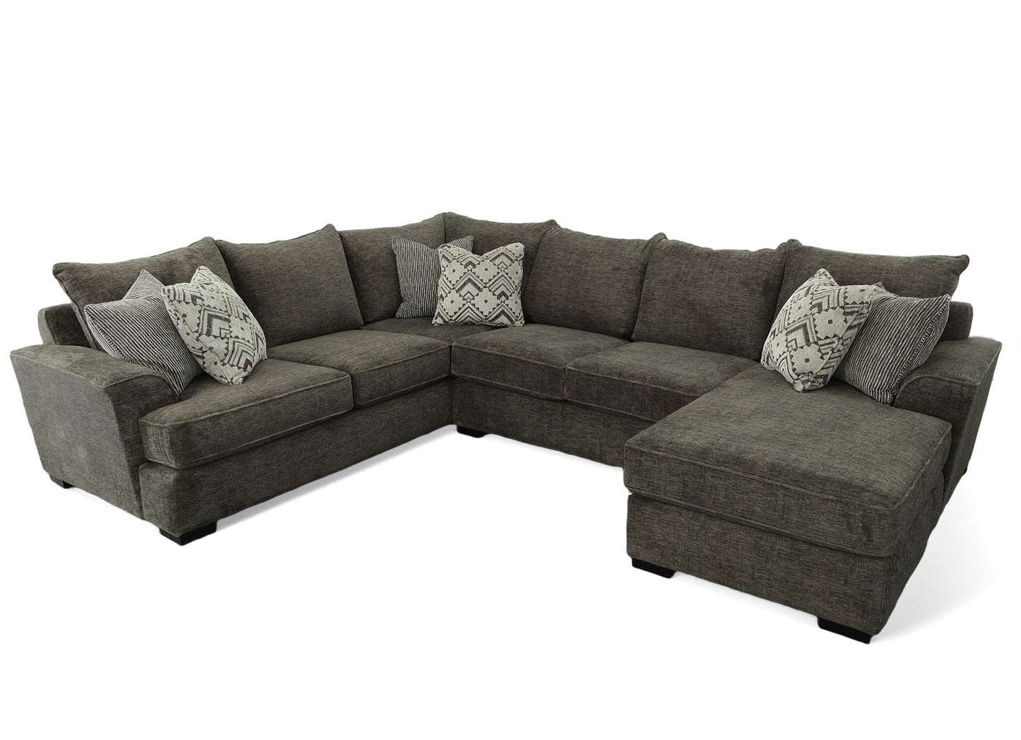 515 2 Piece Sectional Polar Dark Grey